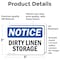 Signmission Dirty Linen Storage, 5 in W x Rectangle, Vinyl Decal OS-2PACK-NS-D-35-L-11031 - alternate 2
